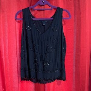 Banana Republic Black Sequin Tank Top